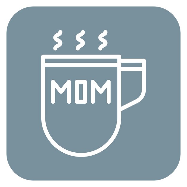 Ilustración vectorial de la taza mom