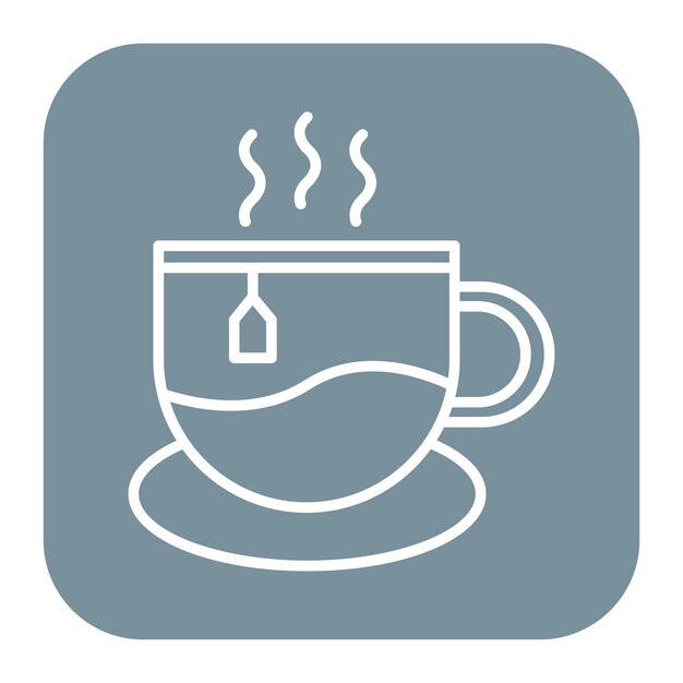 Ilustración vectorial de la taza de té