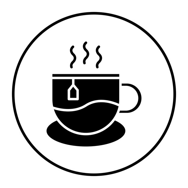 Ilustración vectorial de la taza de té