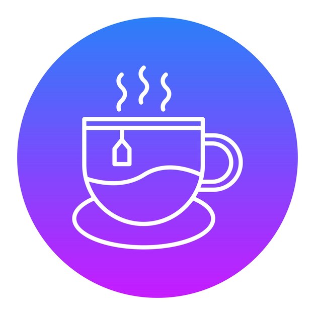 Ilustración vectorial de la taza de té