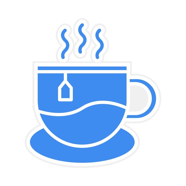 Ilustración vectorial de la taza de té
