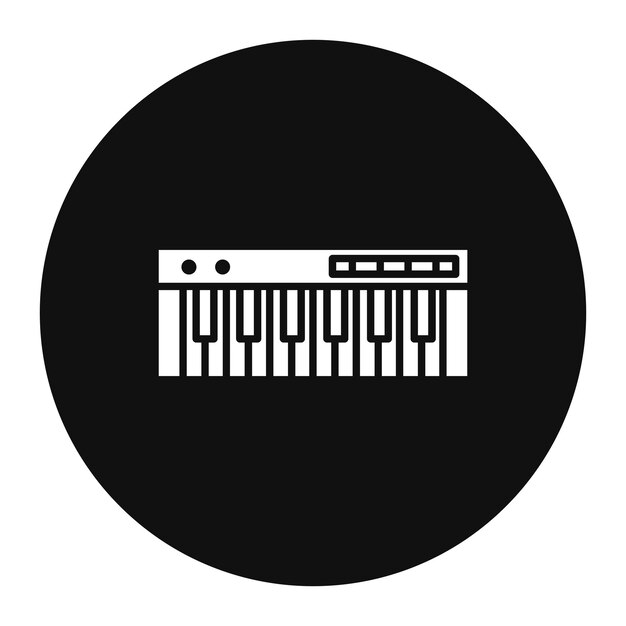 Ilustración vectorial del teclado del piano