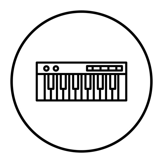 Ilustración vectorial del teclado del piano