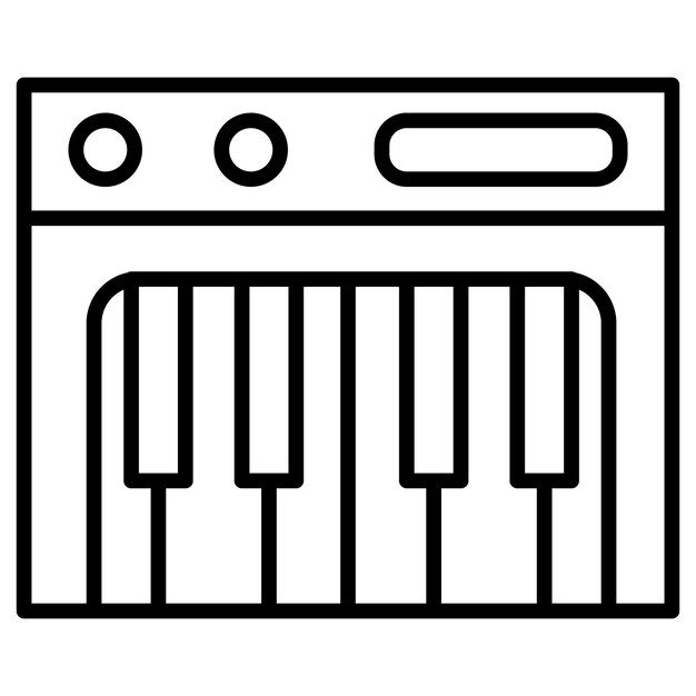 Ilustración vectorial del teclado del piano