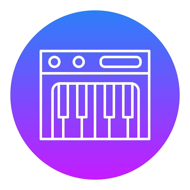Ilustración vectorial del teclado del piano