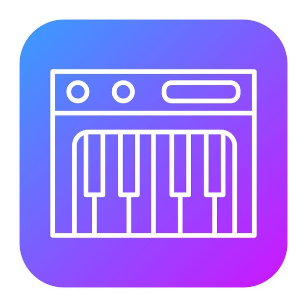 Ilustración vectorial del teclado del piano
