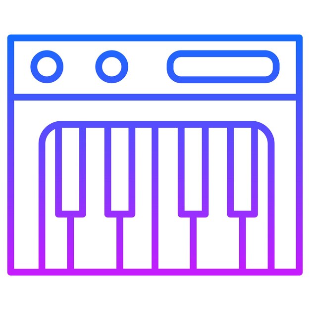 Ilustración vectorial del teclado del piano