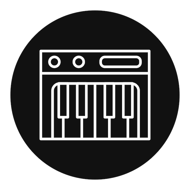 Ilustración vectorial del teclado del piano
