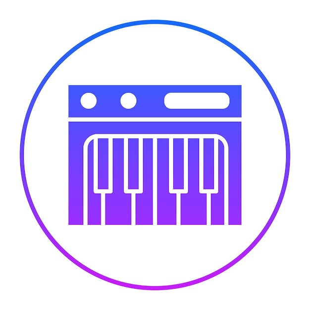 Ilustración vectorial del teclado del piano