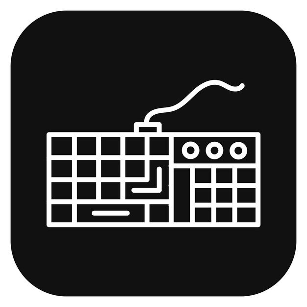 Ilustración vectorial del teclado