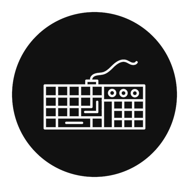 Ilustración vectorial del teclado