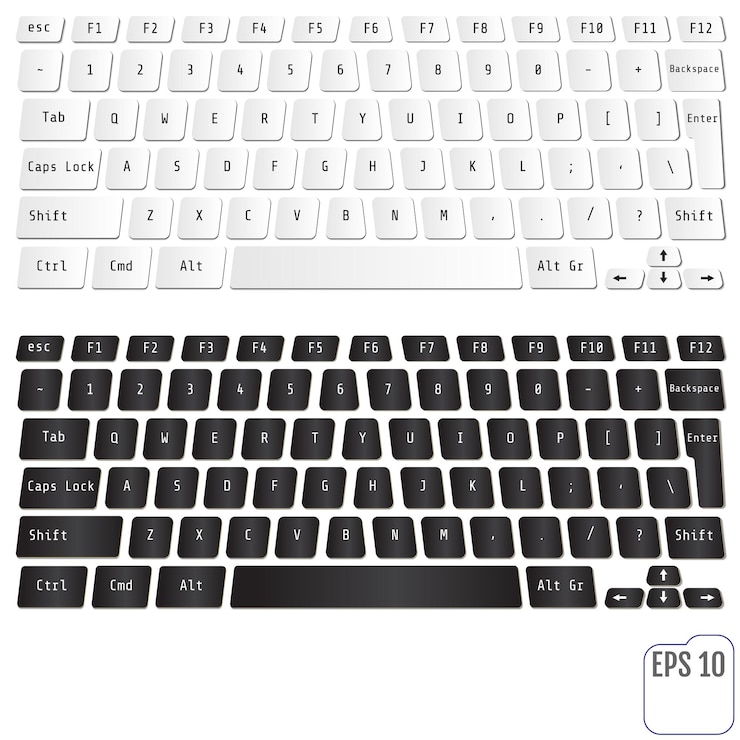Vector ilustración vectorial de teclados portátiles modernosxaxa