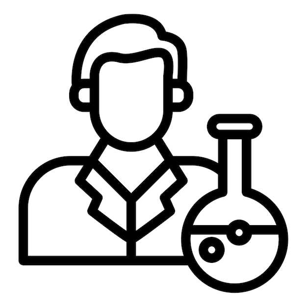 Ilustración vectorial del técnico de laboratorio