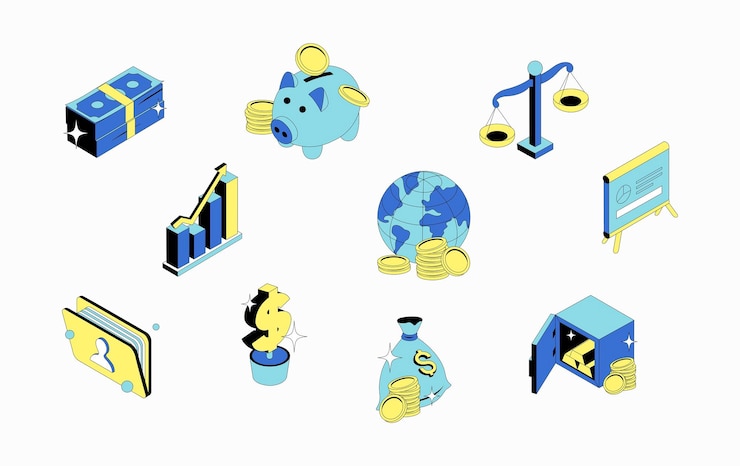 Vector ilustración vectorial de la tecnología financiera