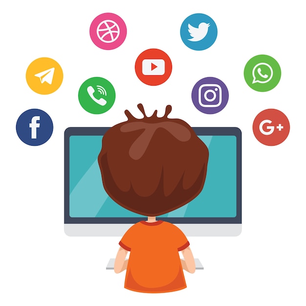 Ilustración vectorial de tecnología infantil