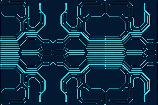 Ilustración vectorial de la tecnología de la placa de circuitos