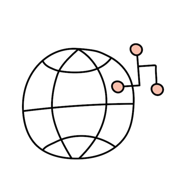 Ilustración vectorial de tecnologías en estilo doodle