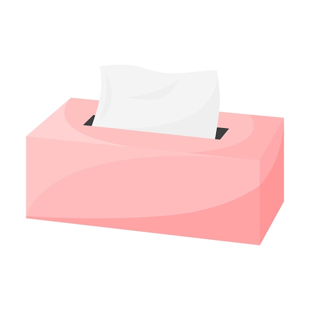 Ilustración vectorial de tejidos faciales en fondo blanco Papel de pañuelo de baño Papel higiénico