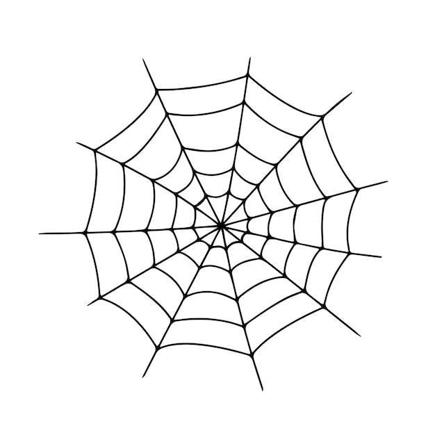 Vector ilustración vectorial de una telaraña una telaraña aislada sobre un fondo blanco