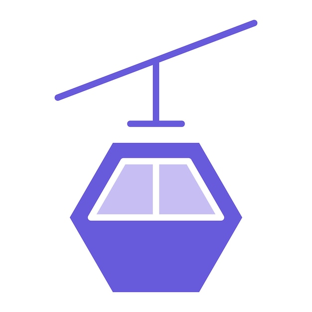 Ilustración vectorial del teleférico