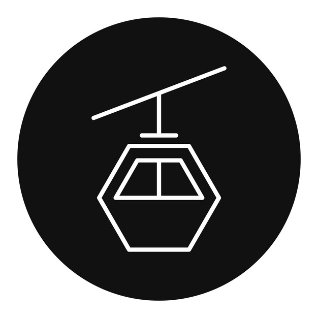 Ilustración vectorial del teleférico