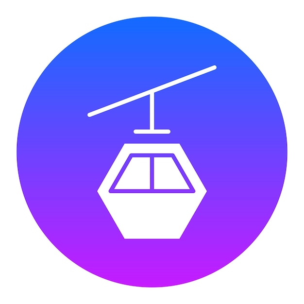 Ilustración vectorial del teleférico