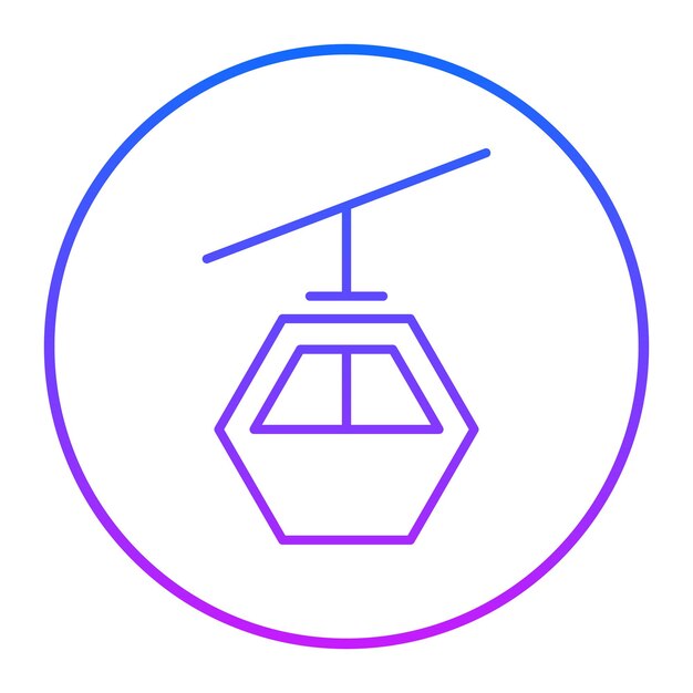 Ilustración vectorial del teleférico
