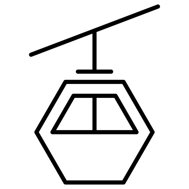 Ilustración vectorial del teleférico