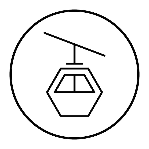 Ilustración vectorial del teleférico