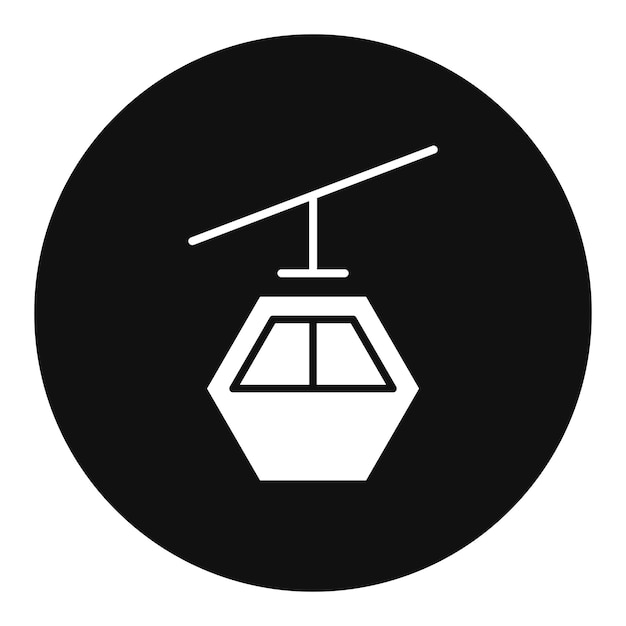 Ilustración vectorial del teleférico