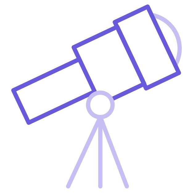 Ilustración vectorial del telescopio