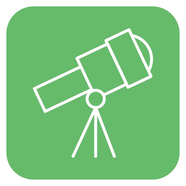 Ilustración vectorial del telescopio