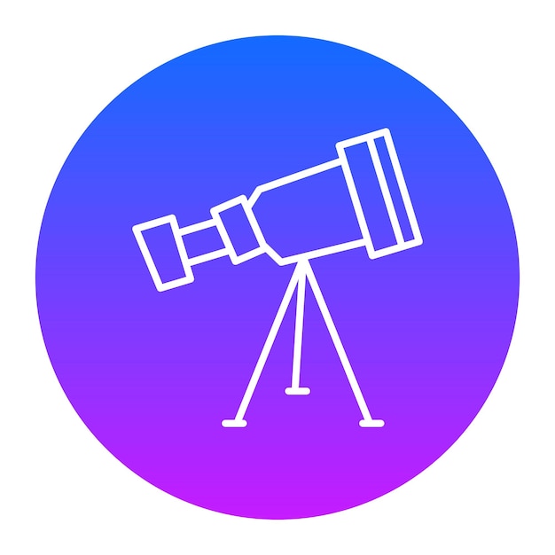 Ilustración vectorial del telescopio