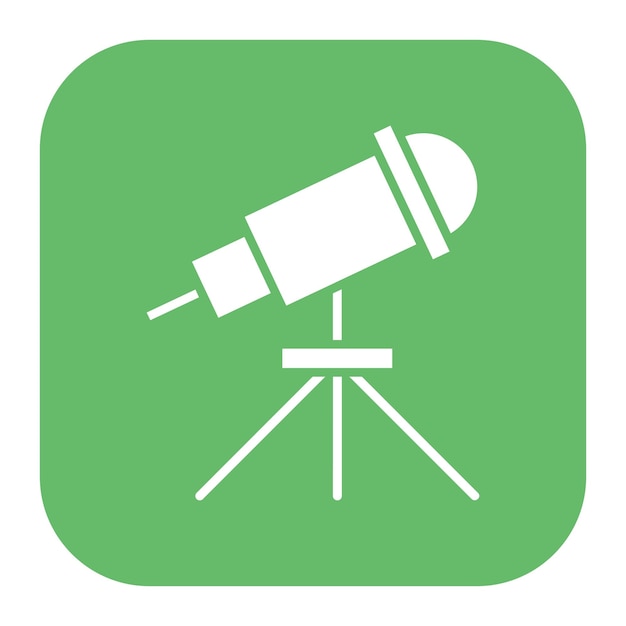 Ilustración vectorial del telescopio