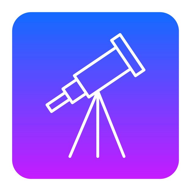 Ilustración vectorial del telescopio