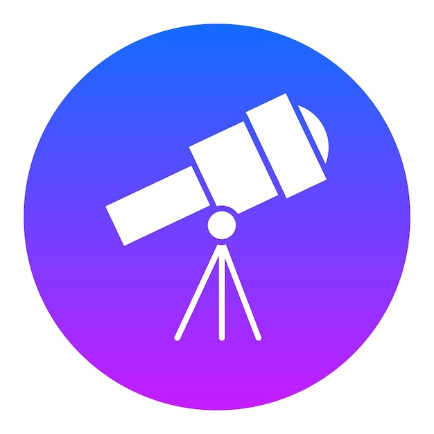 Ilustración vectorial del telescopio