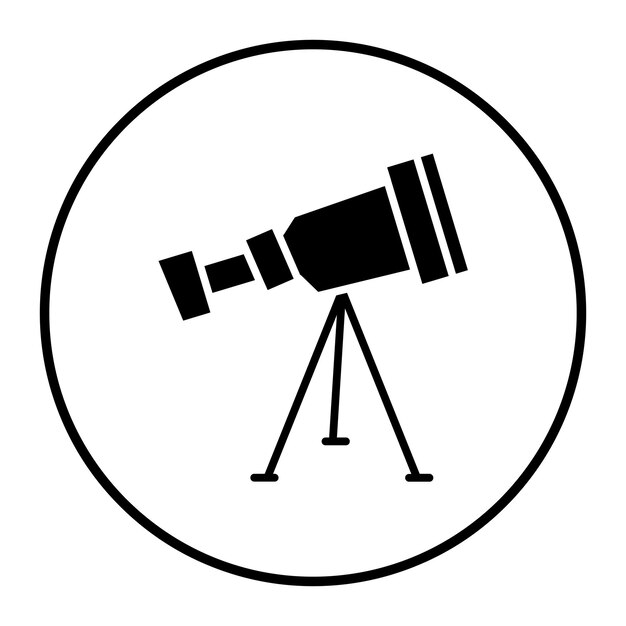 Ilustración vectorial del telescopio