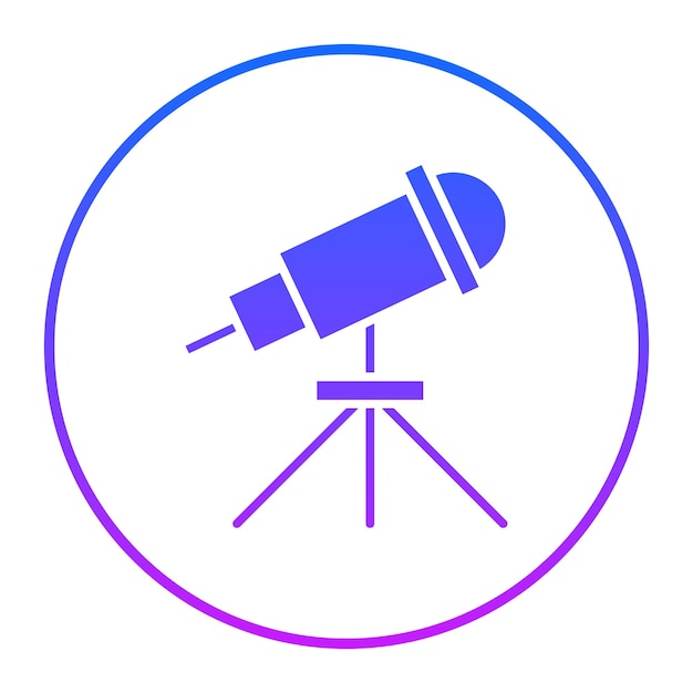 Ilustración vectorial del telescopio