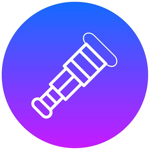 Ilustración vectorial del telescopio