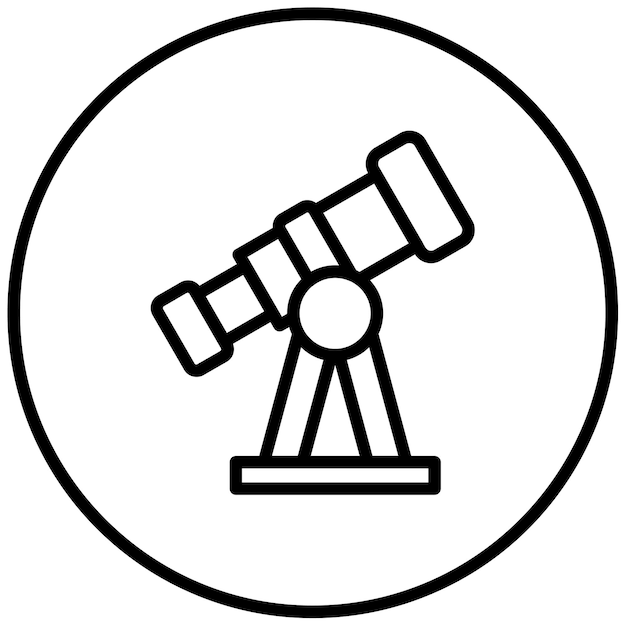 Ilustración vectorial del telescopio