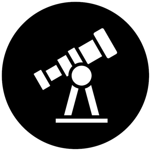 Ilustración vectorial del telescopio