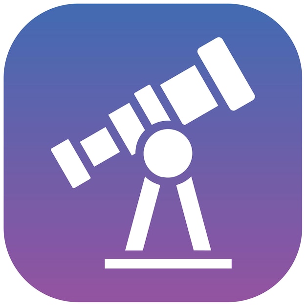 Ilustración vectorial del telescopio