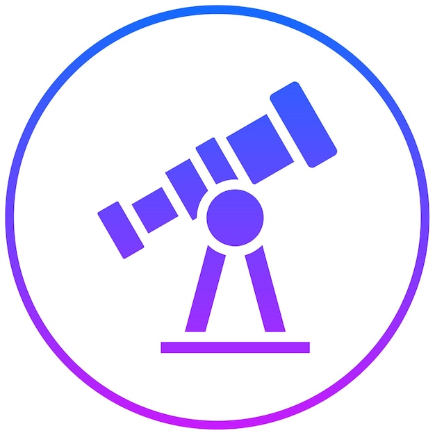 Ilustración vectorial del telescopio