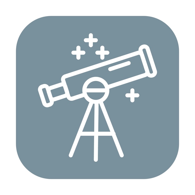 Ilustración vectorial del telescopio