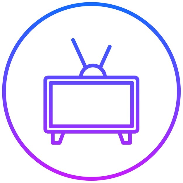 Ilustración vectorial de la televisión