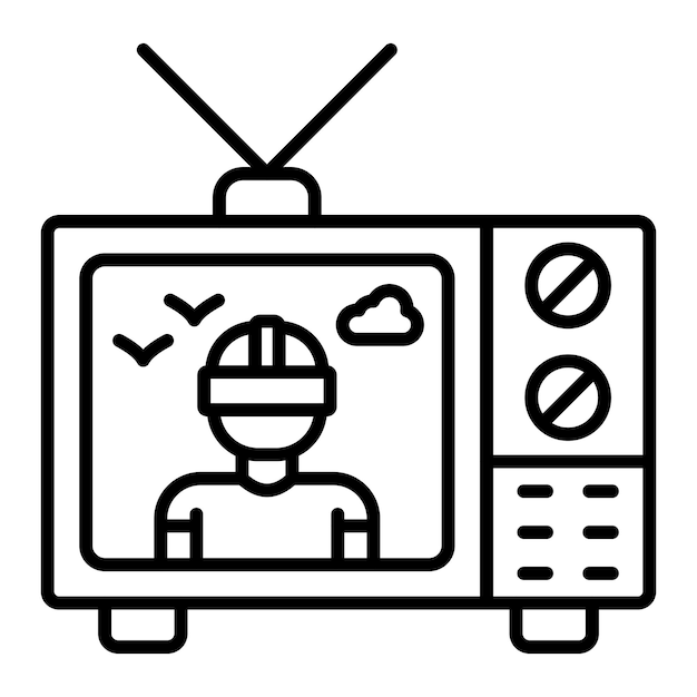 Ilustración vectorial para la televisión