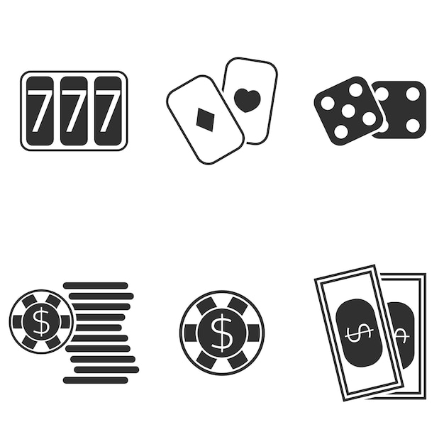 Ilustración vectorial en el tema del casino