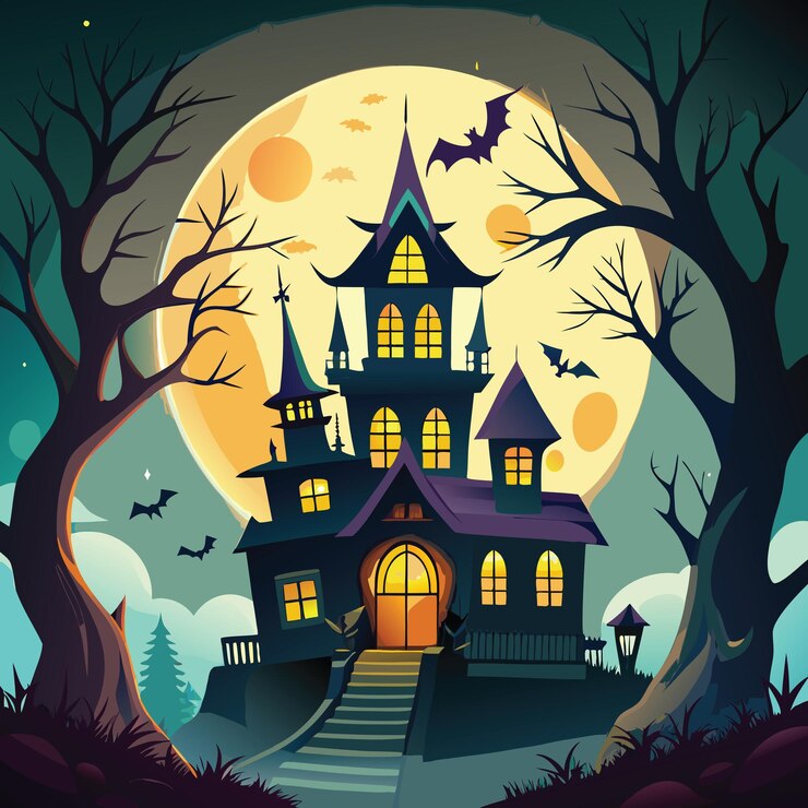 Ilustración vectorial temática espeluznante de Halloween