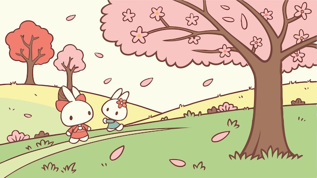 Ilustración vectorial de la temporada de Sakura elementos de la flor de cerezo