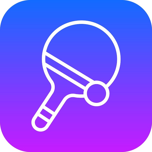 Ilustración vectorial de tenis de mesa